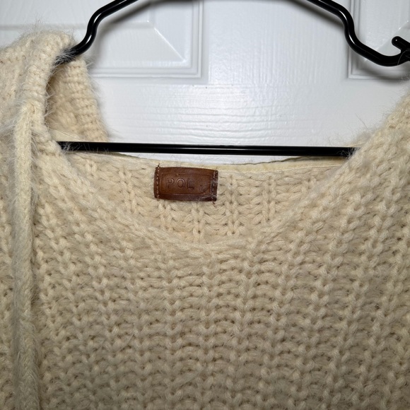 POL Cream Knit Chunky Sweater with Hood - Picture 2 of 7